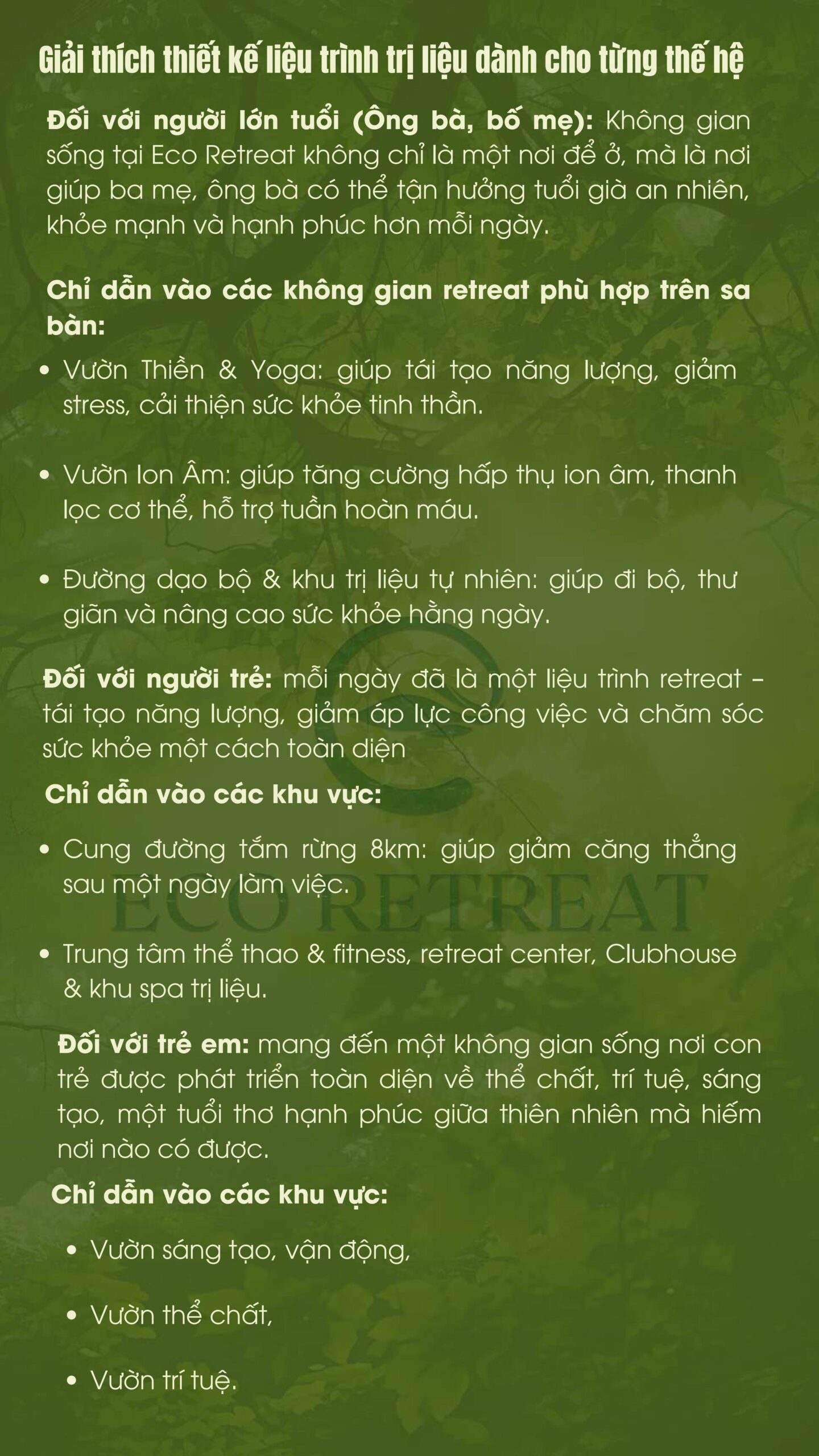trình tự tư vấn sa bàn eco retreat long an dành cho Sales