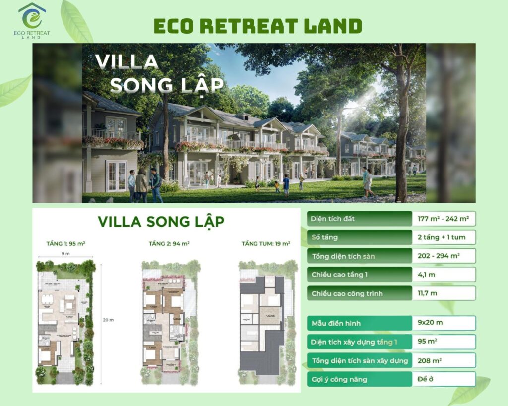ECO RETREAT LONG AN – KHÁM PHÁ 5 DÒNG SẢN PHẨM NGHỈ DƯỠNG ĐẲNG CẤP 6 villa-eco-retreat-long-an